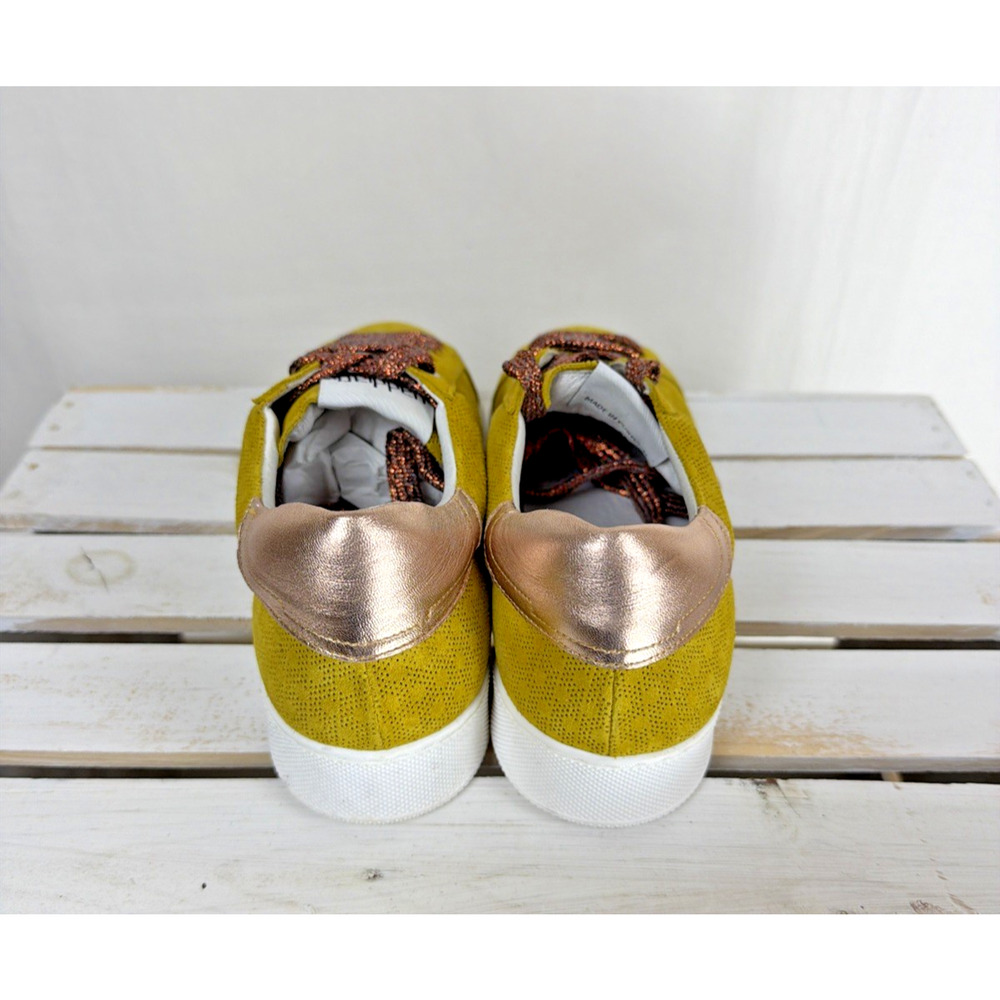 NWT Casta Yellow Vaddia Alec Upper Metallic Details Sneaker #1040 EU 40 - Picture 2 of 5